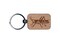 Grasshopper Locust Insect Bug Engraved Wood Rectangle Keychain Tag Charm
